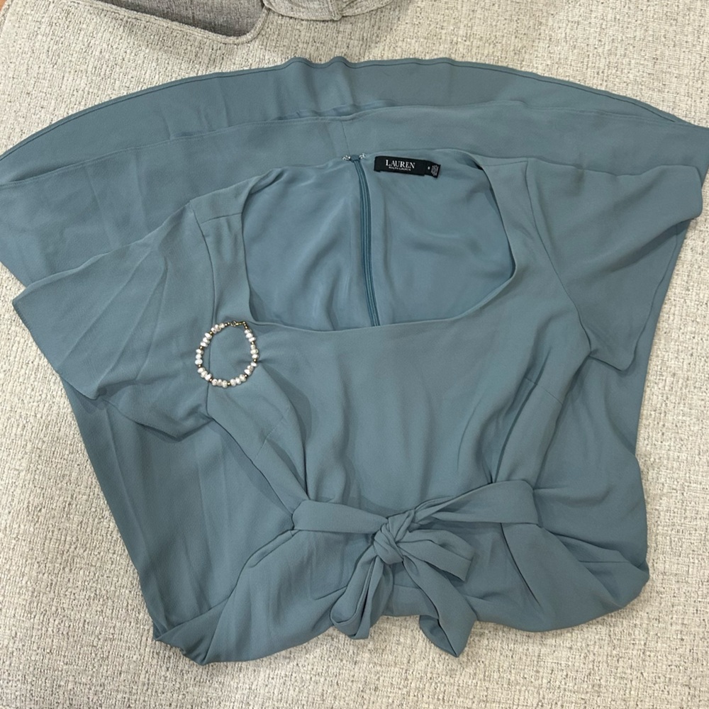 Lauren Ralph Lauren Blue Midi Dress